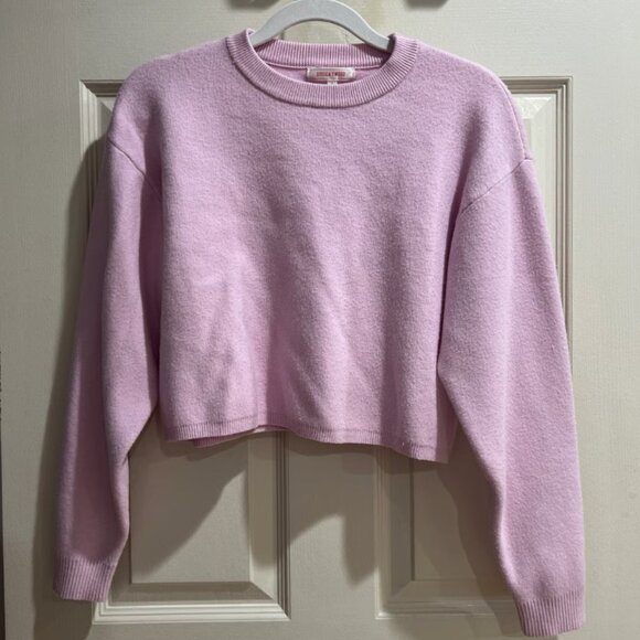 Women cropped long sleeve crew neck sweater - Picture 1 of 6